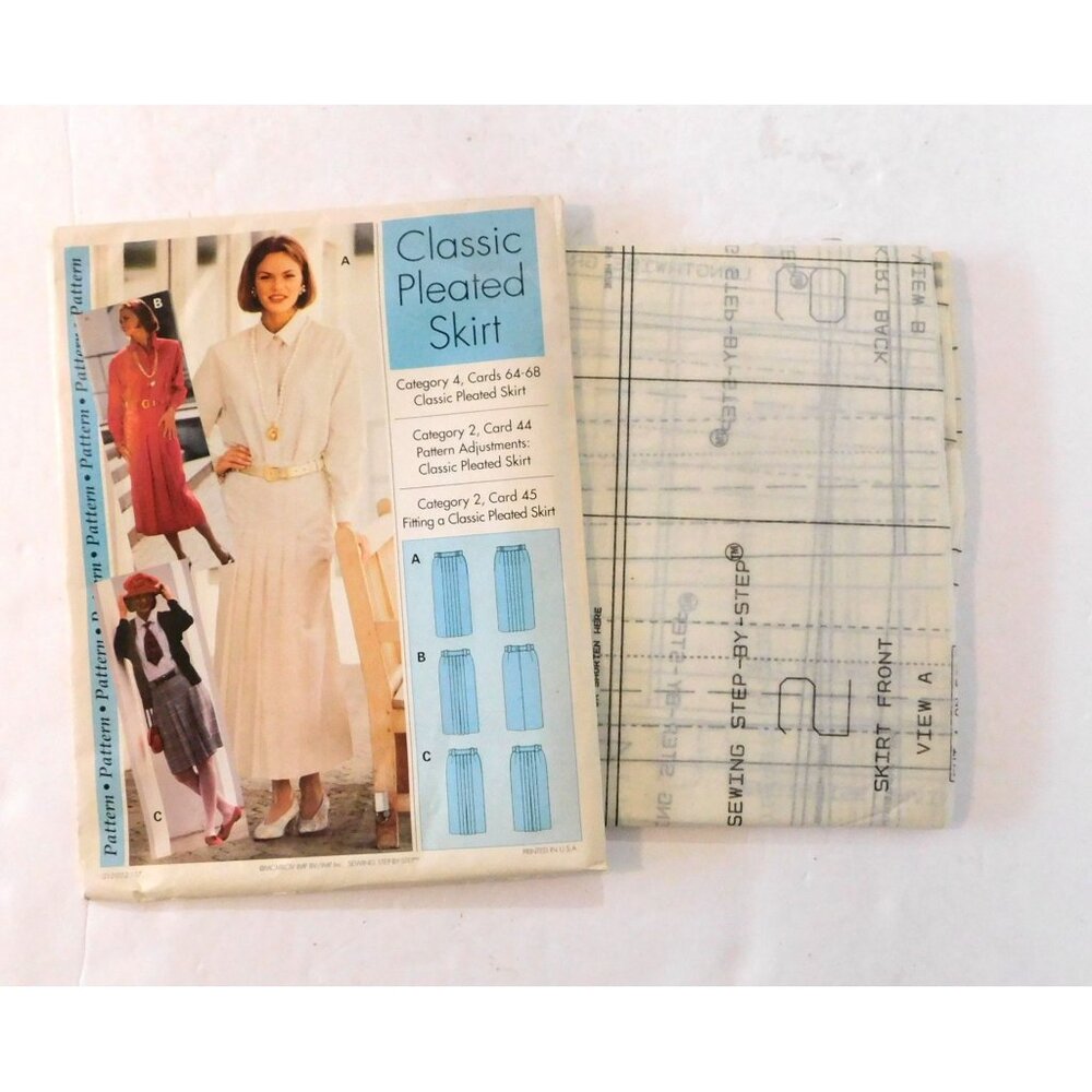 1994 Vintage Sewing Step by Step Pattern Classic Pleated Skirt Misses 4-22 Uncut - Picture 3 of 3